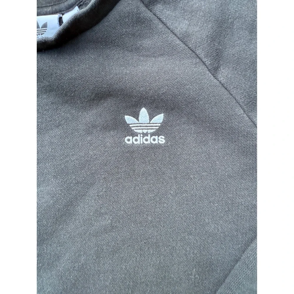 Adidas Esssntials Trefoil Black‎ Crew Neck Sweatshirt Mens Size XS Pullover